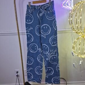 H&M Smiley Face Blue Jeans
